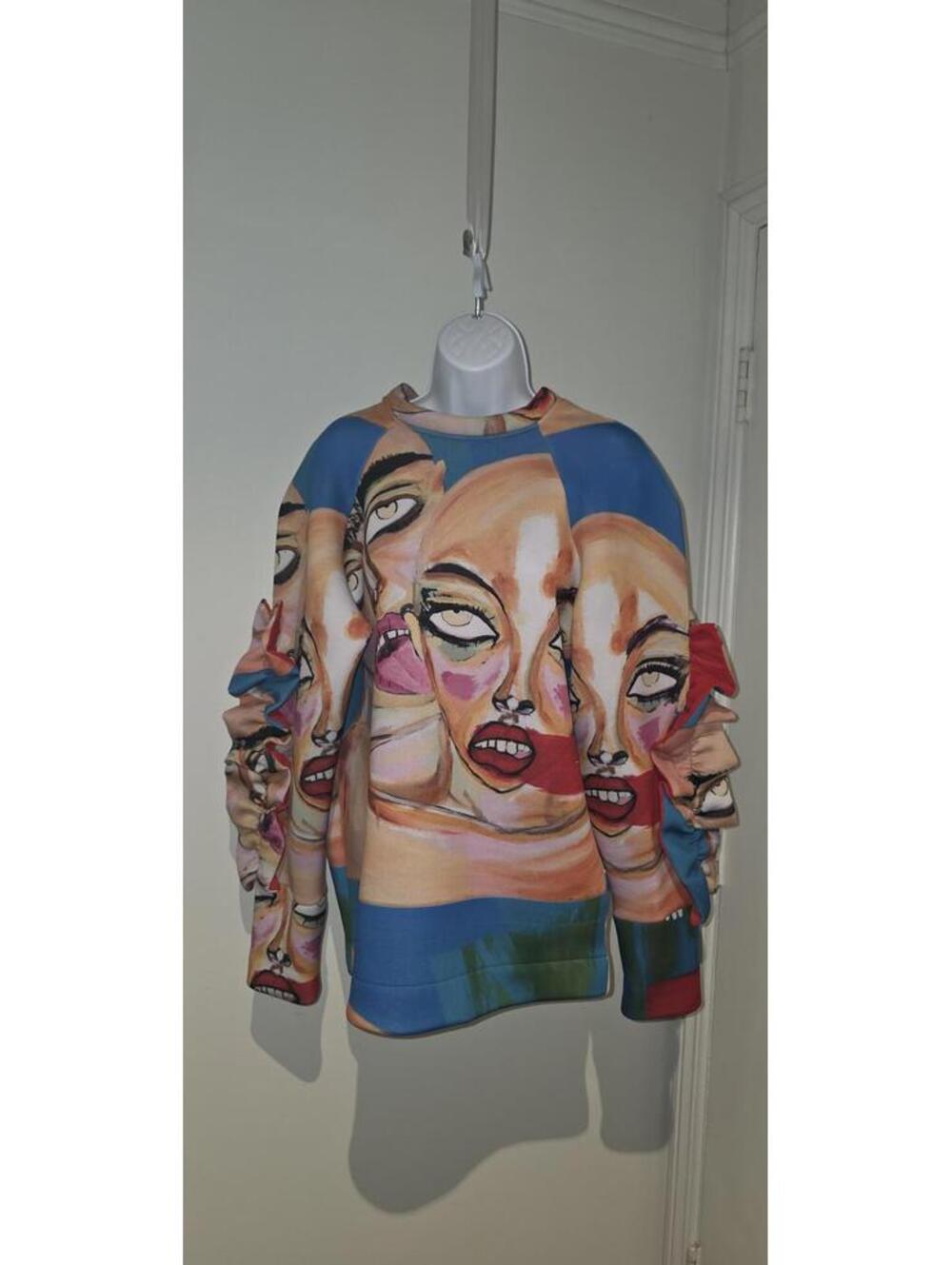 The Art Eaters & Luna Morgaciova - Abstract Face Print Sweatshirt